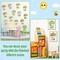 Spring Flower Pot Stickers - 12 Sets of Garden Theme Art Craft Kit for Kids School Activity Make Your Own Nature Sunflower Scene with Butterfly Frog Bug Animal DIY Insect Game Party Favor Gift